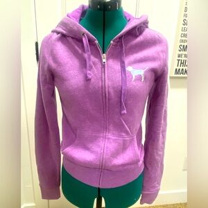 Pink Victoria's Secret Zip up Long Sleeve Hoodie XS